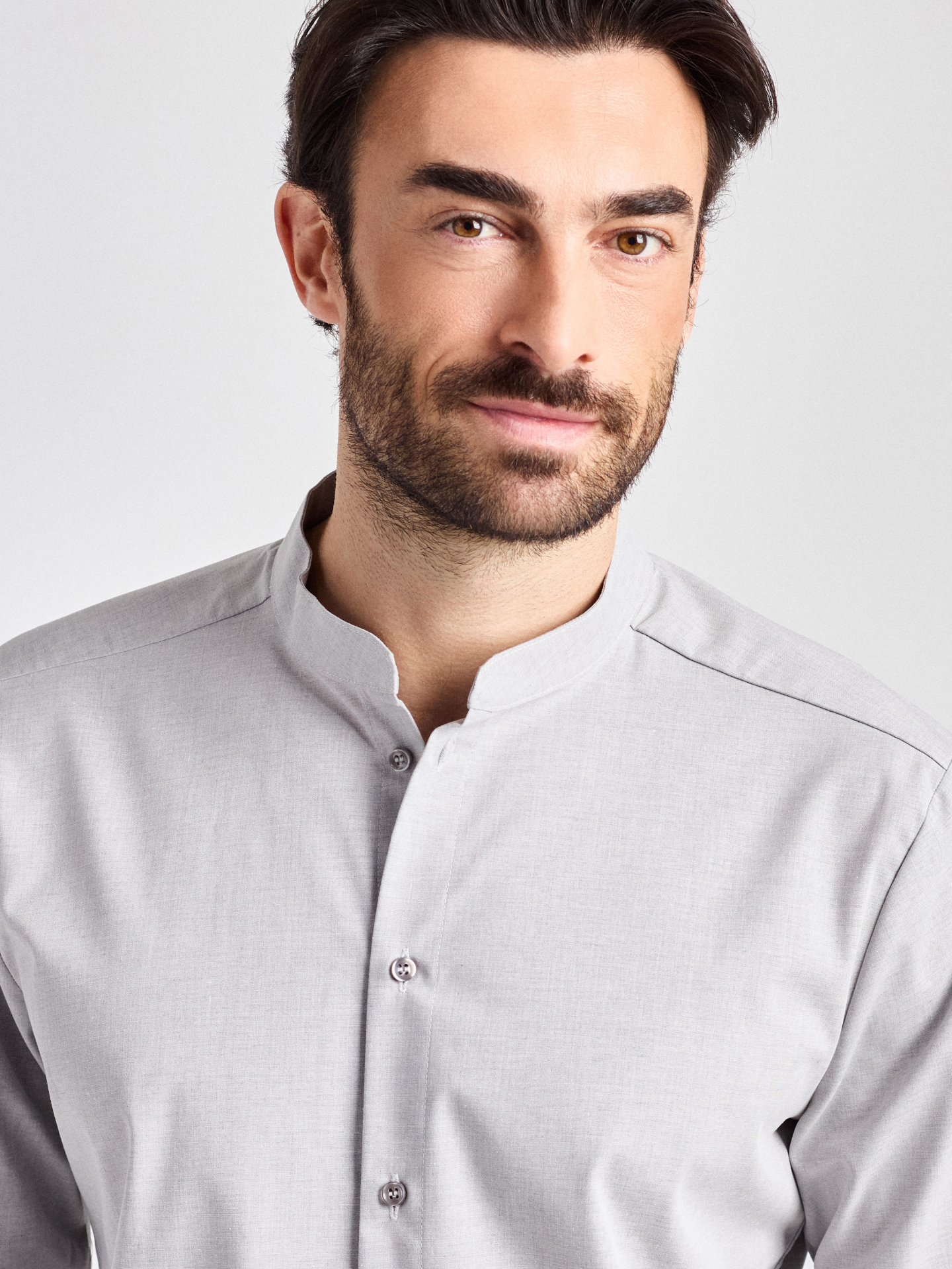 Hemd  San Buono Man Melange - hellgrau-melange